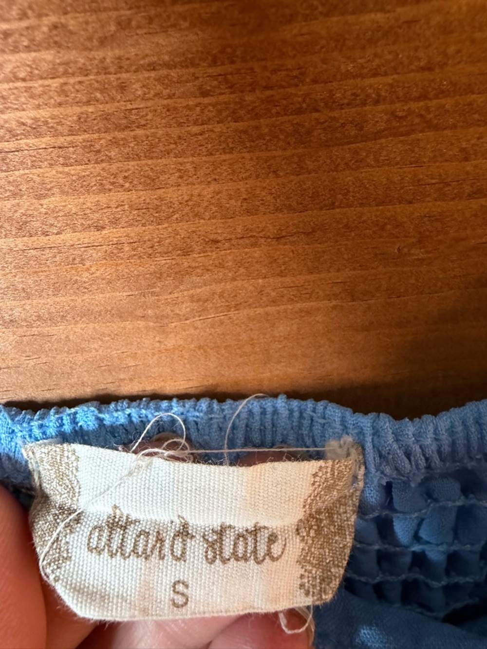 Altar'd State Light Blue Ruffle-Hem Crop Top - Picture 2 of 5